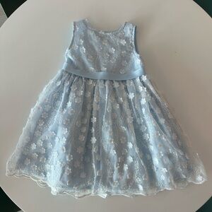 Gymboree Light Blue Floral Lace Party Dress